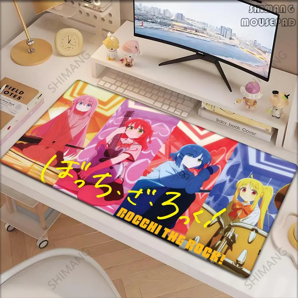 

Bocchi The Rock Large Gaming Mousepad Game Rubber Computer Mouse Mat Anime HD Print Mouse Pad Gamer Locking Edge Accessories XXL