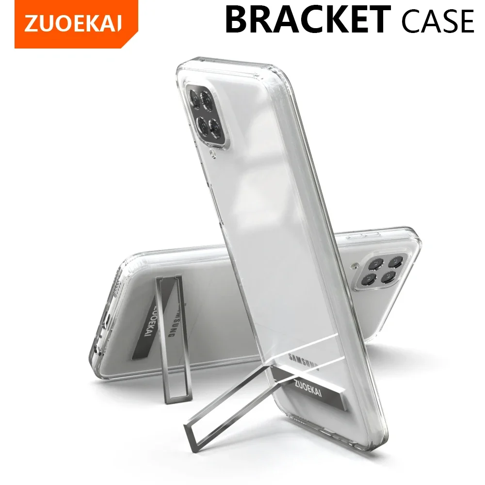 ZUOEKAI For Samsung Galaxy A12 A32 A52 A53 Bracket Case A54 A55 A35 A15 A34 A14 A50 support Cover stand Back Protective Housing