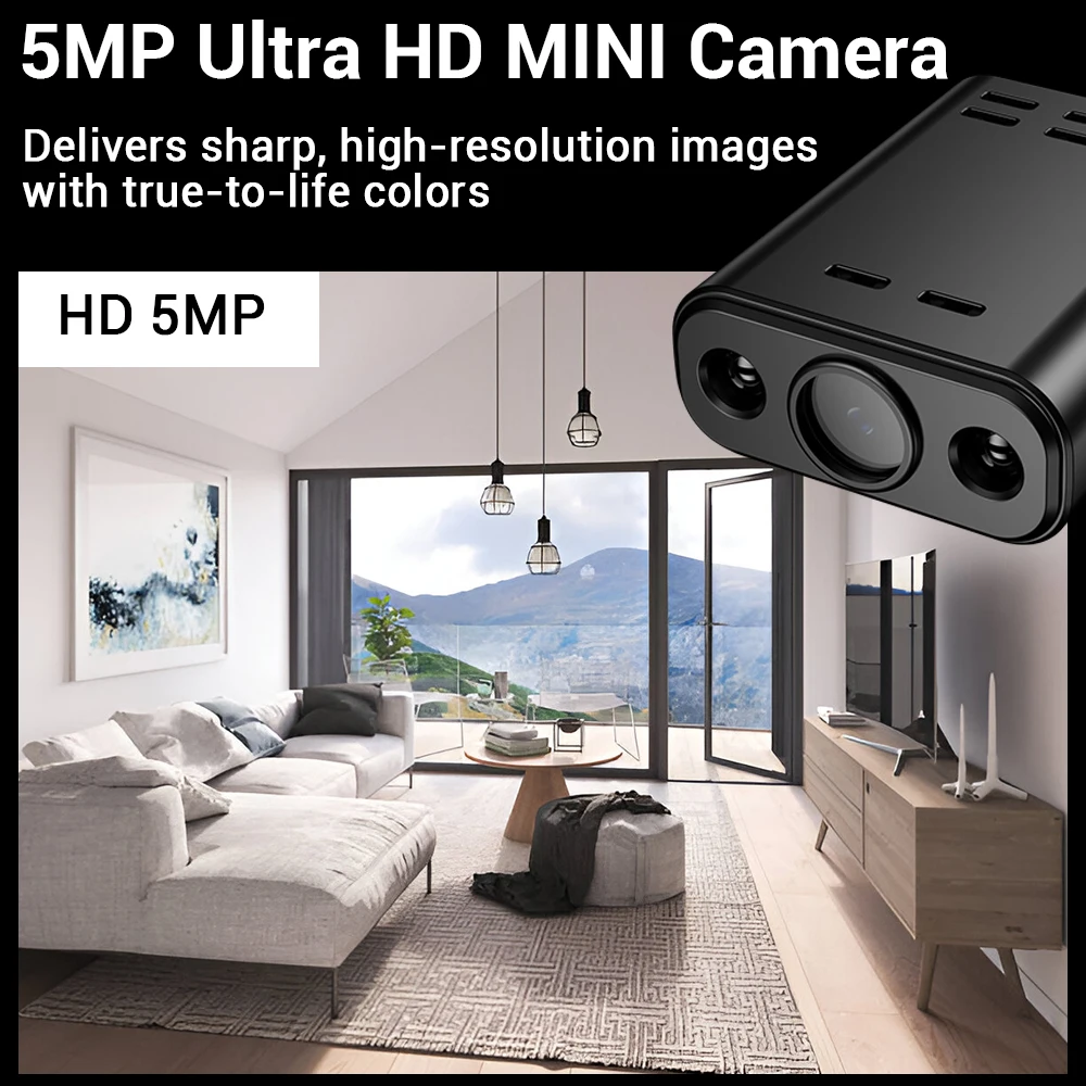 

5MP Mini WIFI Camera HD Built-in Battery Human Tracking IP Remote Monitoring Camcorders IR Night Vision Body Cam Protable Cam