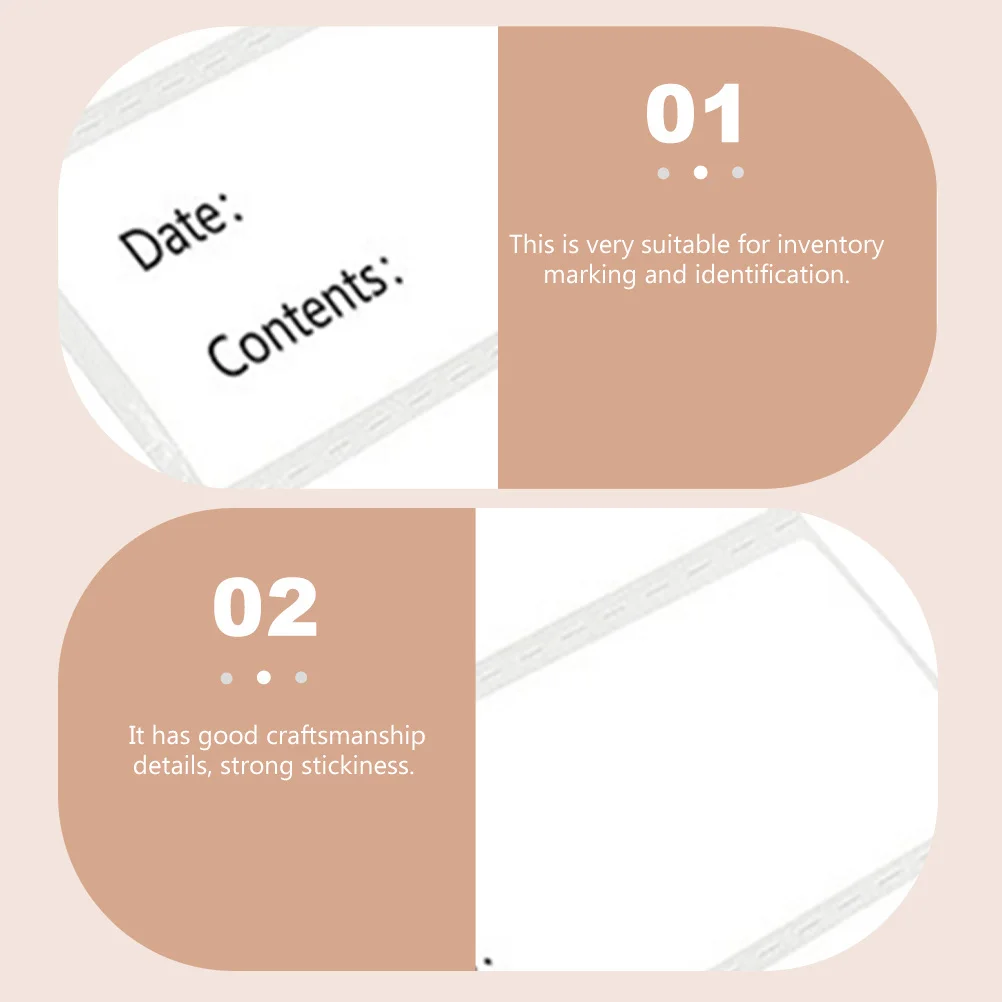 

1 Roll Blank Food Label Stickers Waterproof Adhesive Labels For Jars Bottles Freezer Pantry Storage Multi-Function Bottle