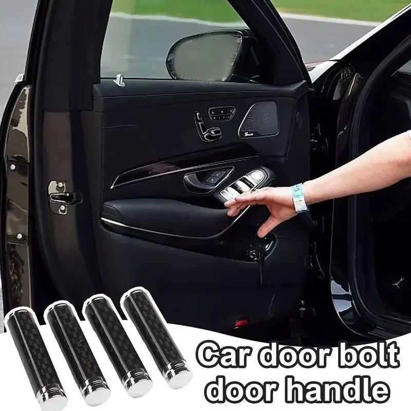 4pcs Carbon Fiber Style Interior Door Lock Pins Covers Trim For E30 E70 X3 X4 X5 X6 M3 M5 Fit Mercedes-Benz AMG W204 W205