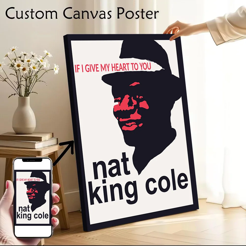 Nat King Cole Canvas Wall Arts Poster Customizable Pictures Printing for Room Modern Home Decoration Ornaments Bedroom Wand Deko