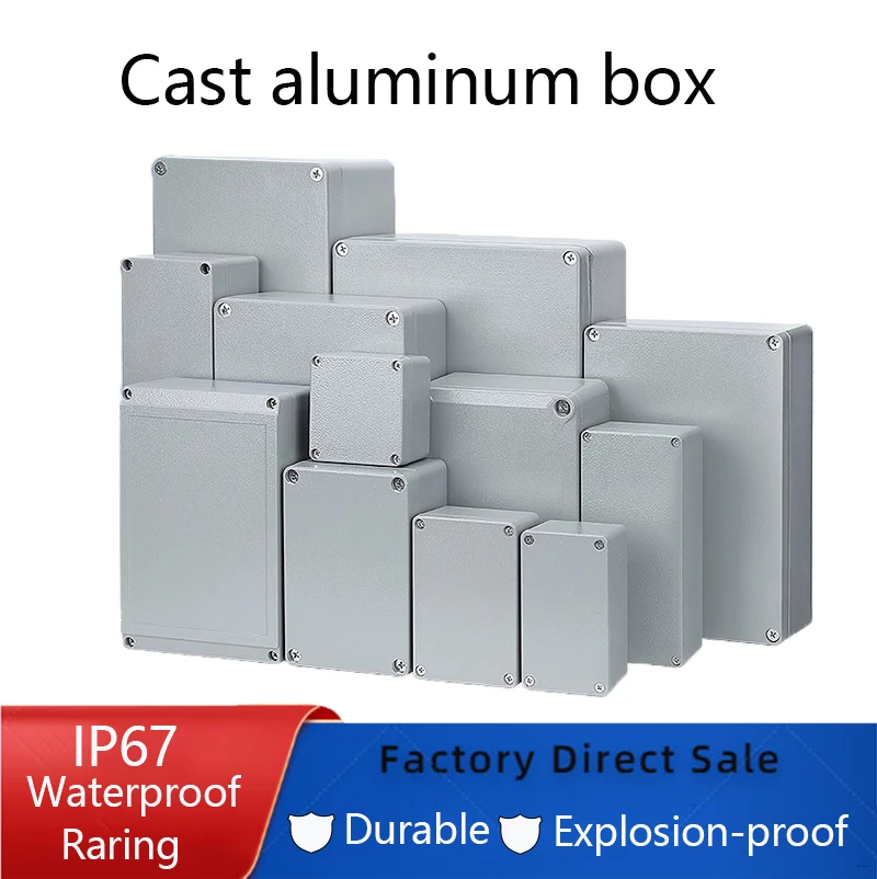 Cast aluminum waterproof box, outdoor waterproof aluminum box, metal box for outdoor terminals, button box, wiring box