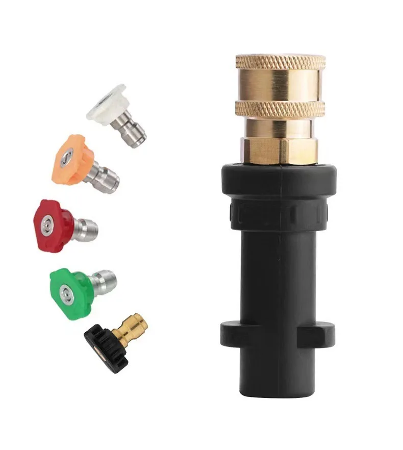 Imagem -02 - Highpressure Water Gun Quick Adapter Kit de Fixação Bocal Pote de Espuma Colorida Karcher k2 k3 k4 k5 k6 k7