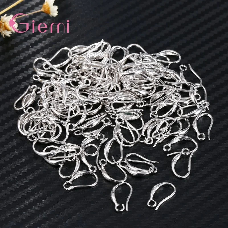 DIY Making Accessories 925 Sterling Silver Hook 10Pcs/lot Earring Findings For Jewelry Making Ear Clasp Wires Women Brincos