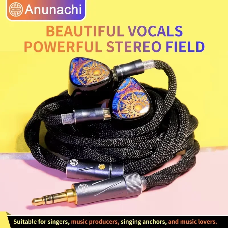 Hakugei Anunnaki Hi-Fi Resin In-Ear Headphones Leeds 7N Single Crystal Copper Audio Cable