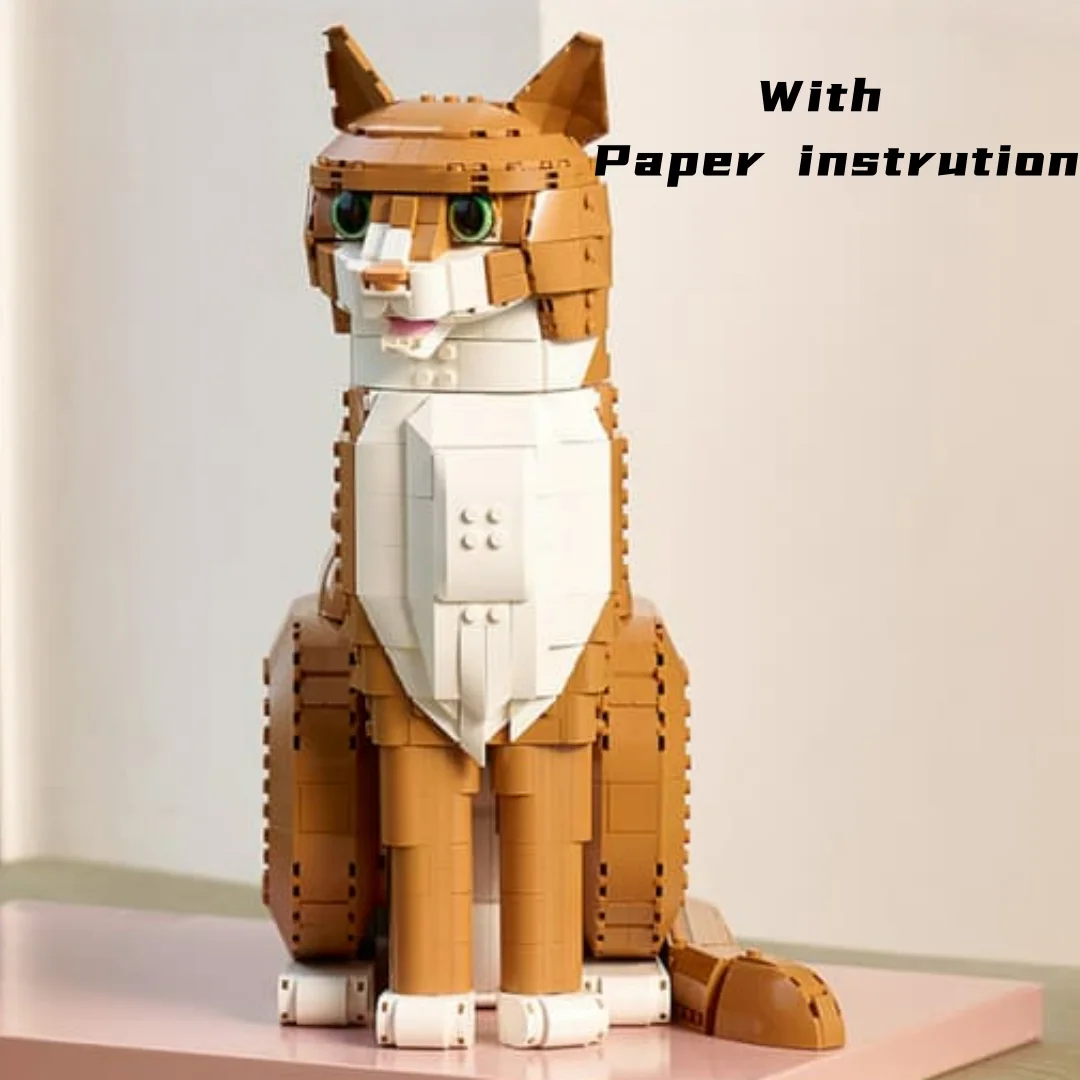 

1755 деталей: Конструктор «Оранжевый кот» от Disney, креативные строительные блоки в виде животных, игрушки для сборки, декор для дома, подарки для детей
