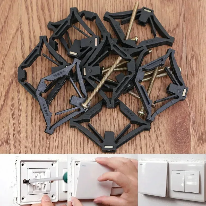 10Pcs Type 86 Cassette Repairer Dark Box Switch Old Socket Boxes Replacement Fixed Support Rod Restorer Household Repair Tools