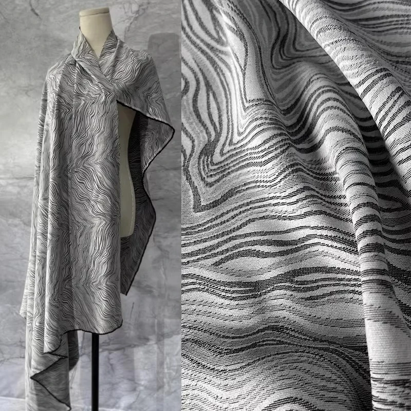 

Жаккардовая ткань с узором «зебра» для шитья платьев, пальто, брюк, дизайнерских изделий, оптовая продажа, модный материал для одежды