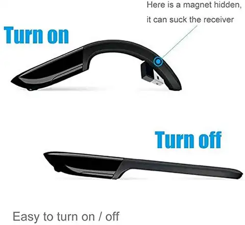 Bluetooth 4.0 Folding Wireless Mouse Arc Touch Roller Computer Silent Mouse Ergonomic Slim Laser Mini Mice For Microsoft Surface