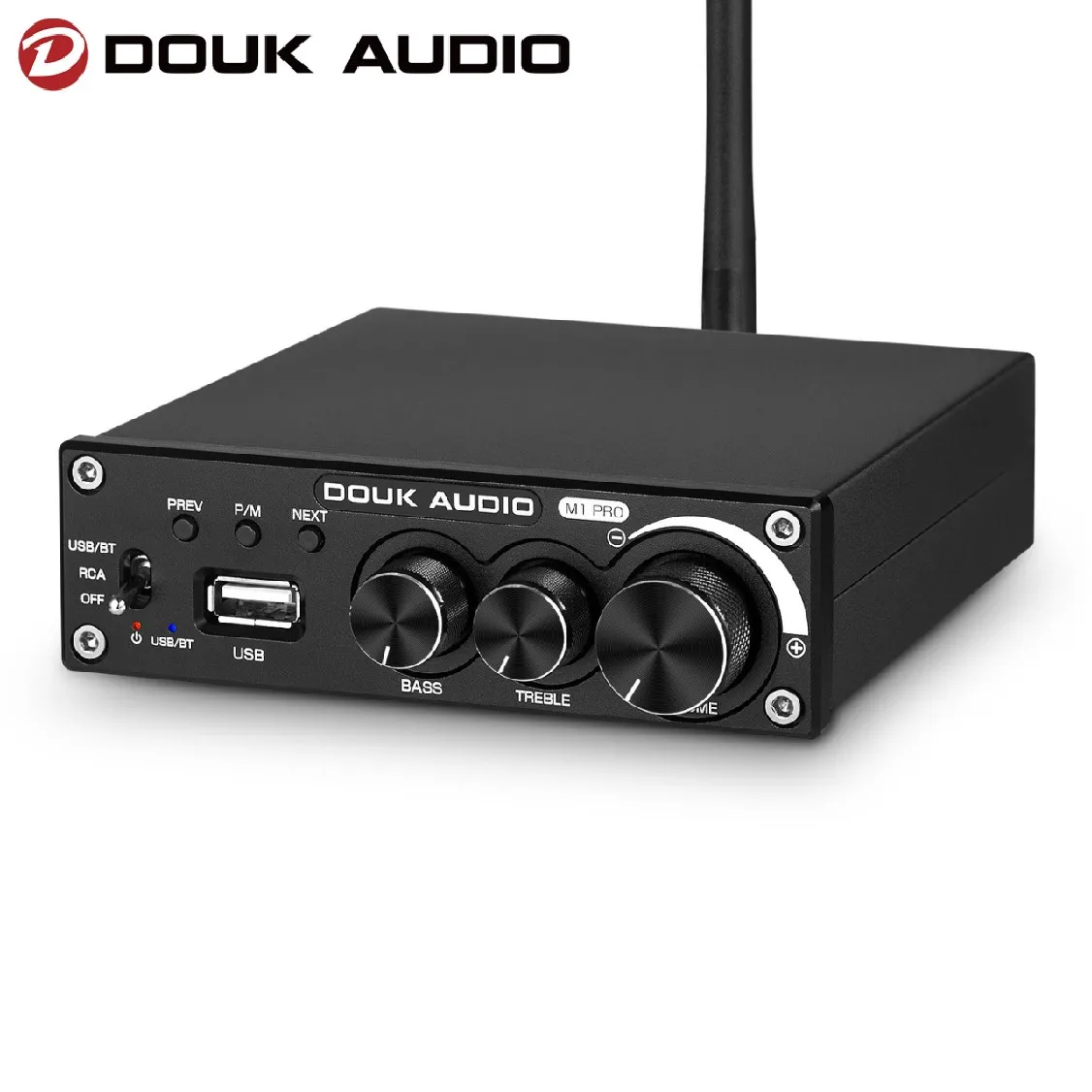 Douk Audio M1 PRO HiFi Bluetooth 5.0 Stereo TDA7498E Power Amplifier Wireless Receiver USB Player Subwoofer Amp 160W*2