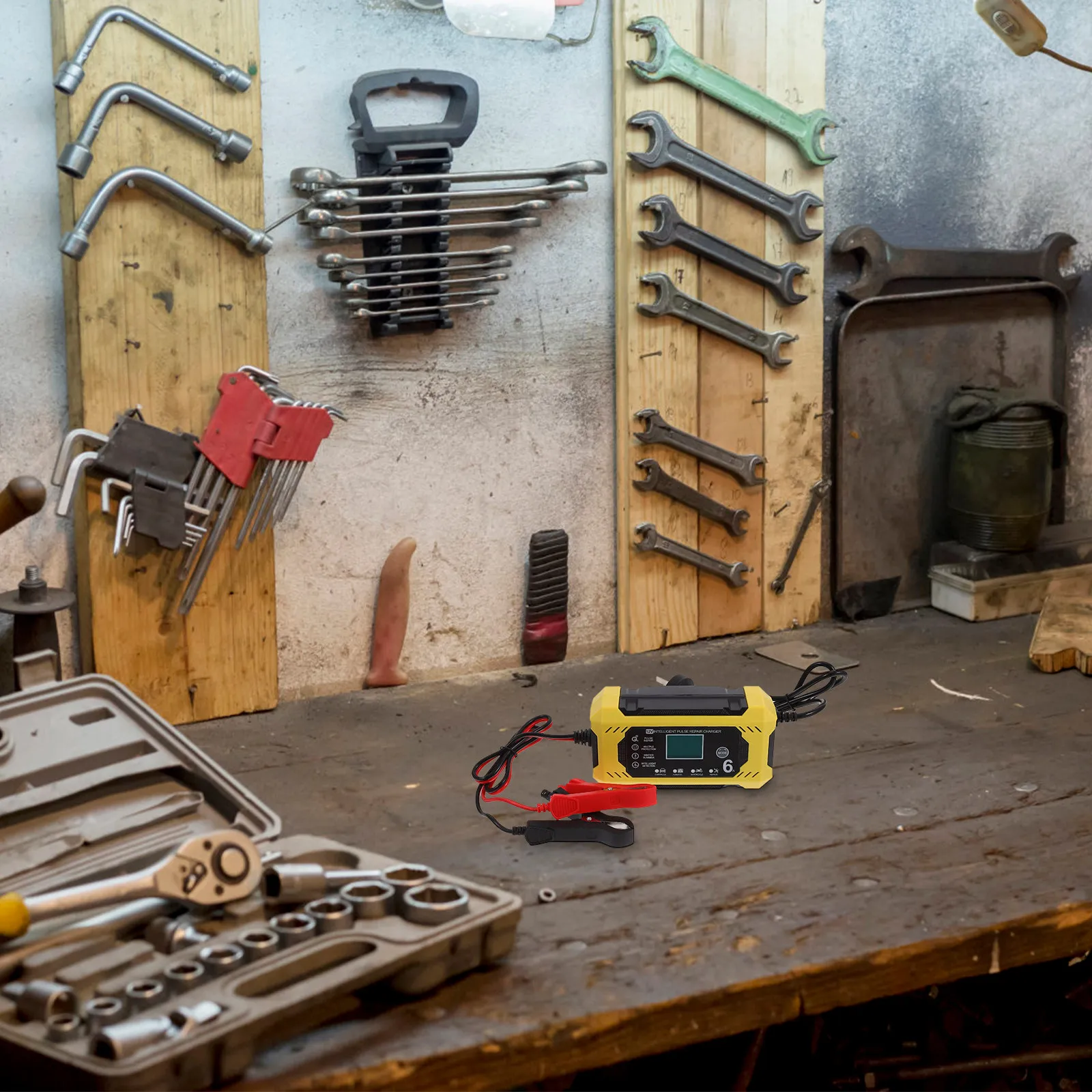 

Автоматическое зарядное устройство для автомобильных аккумуляторов 12В 6А, поддерживатель заряда для авто, мотоциклов, грузовиков, газонокосилок