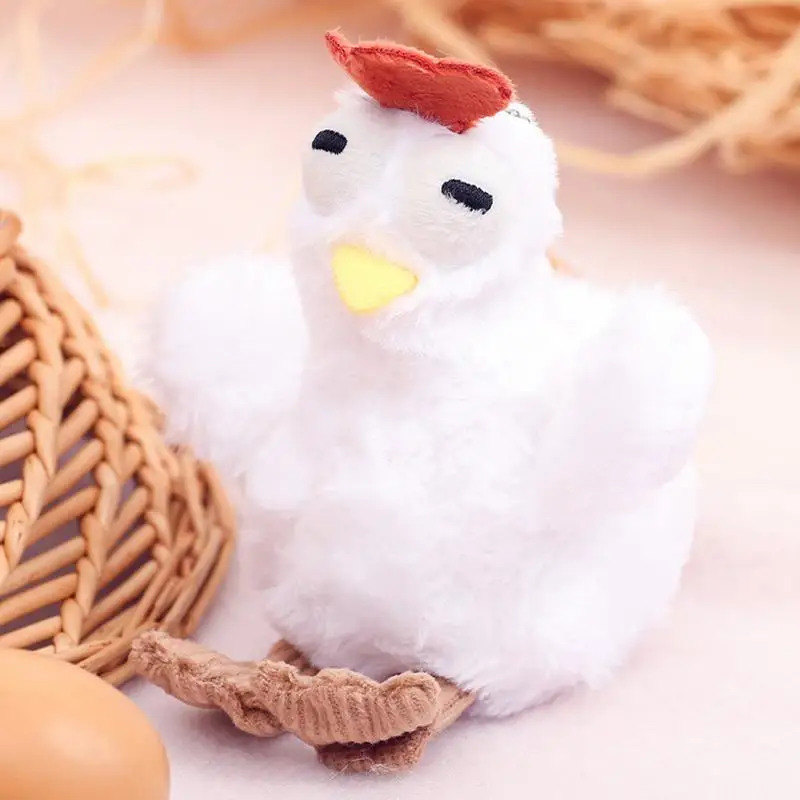 Plush Keychain Pendant Plush Cartoon Chicken Stuffed Bag Pendant Phone Case Charm Kids Cuddly Companion Collectible For Tote Bag