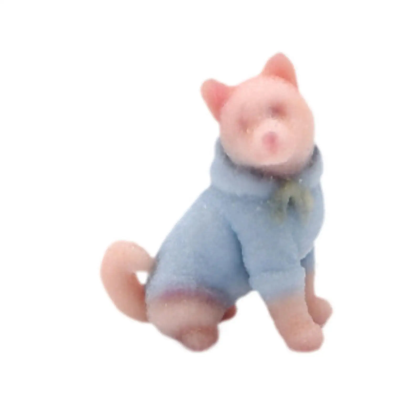 Miniature Dog Figure Micro Landscape Dollhouses Decor Collectible Cute Sand Table Layout Decoration Pet Figure Dioramas Figurine