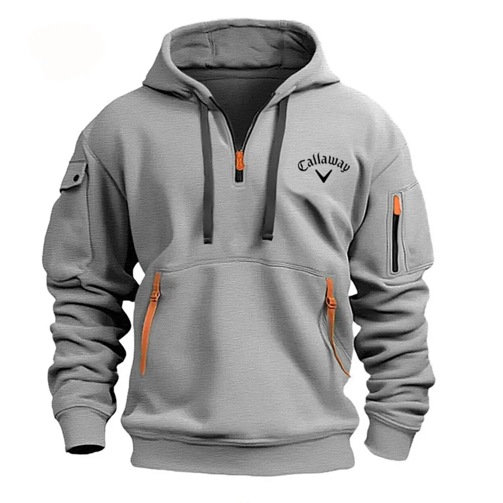 2024 neue Herren lässig Hoodie Herbst und Winter sowie Fleece Tasche Reiß verschluss Hoodie gedruckt losen europäischen Größe Sport mantel