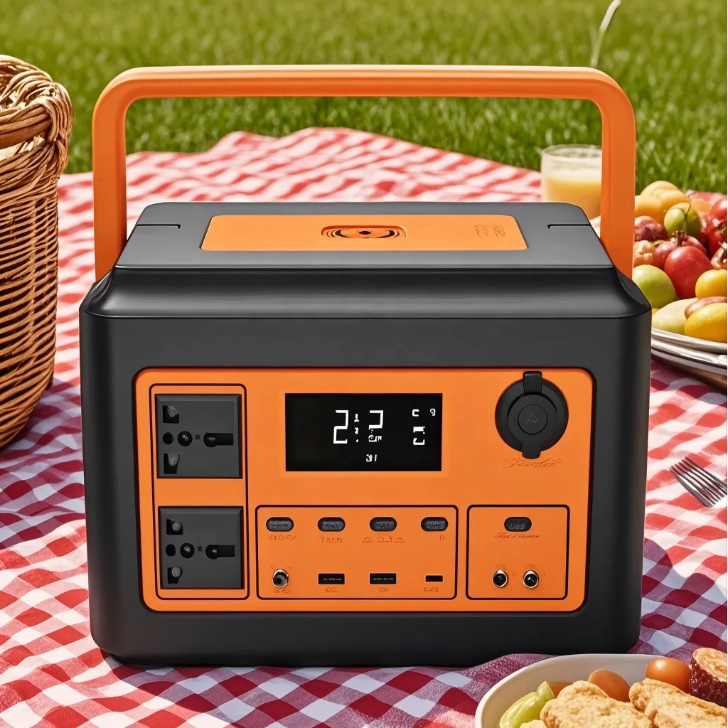 1100W Portable Solar Power System MPPT Controller, Wireless Charging Capability, And Built-in Flashlight