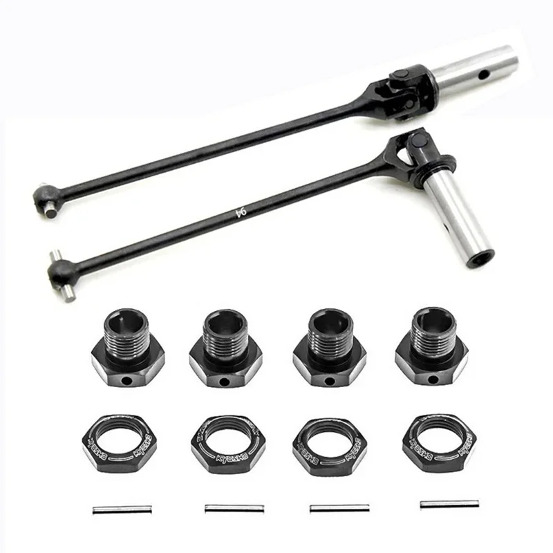 2pcs 94mm Drive Shaft 17mm Hex Adapter Set Front Rear Wheels Universal CVD for Kyosho MP10 1/8 RC Car Upgrade  Accessories