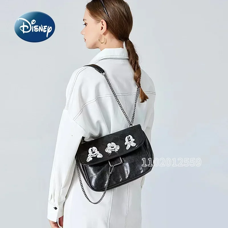 Imagem -04 - Disney-bolsa Feminina Mickey Ombro Bolsa dos Desenhos Animados Marca Luxo Desenho Animado Moda Casual Alta Qualidade Nova