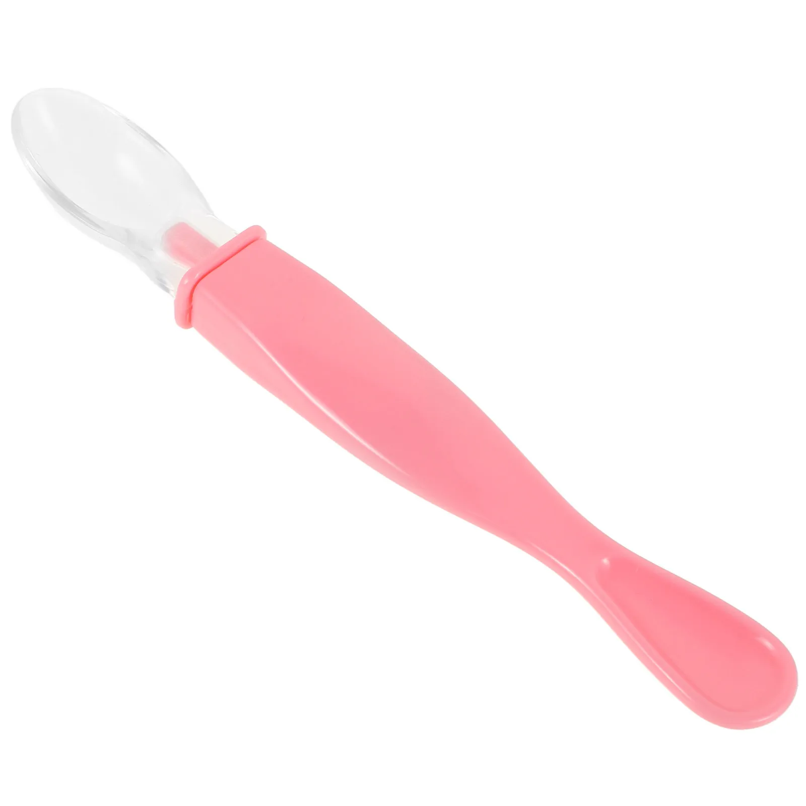 

Double Head Silicone Baby Feeding Spoon Soft Tip Food Scraper Baby Fruit Scraping Mud Spoon Infant Feeding Tool Blue Color