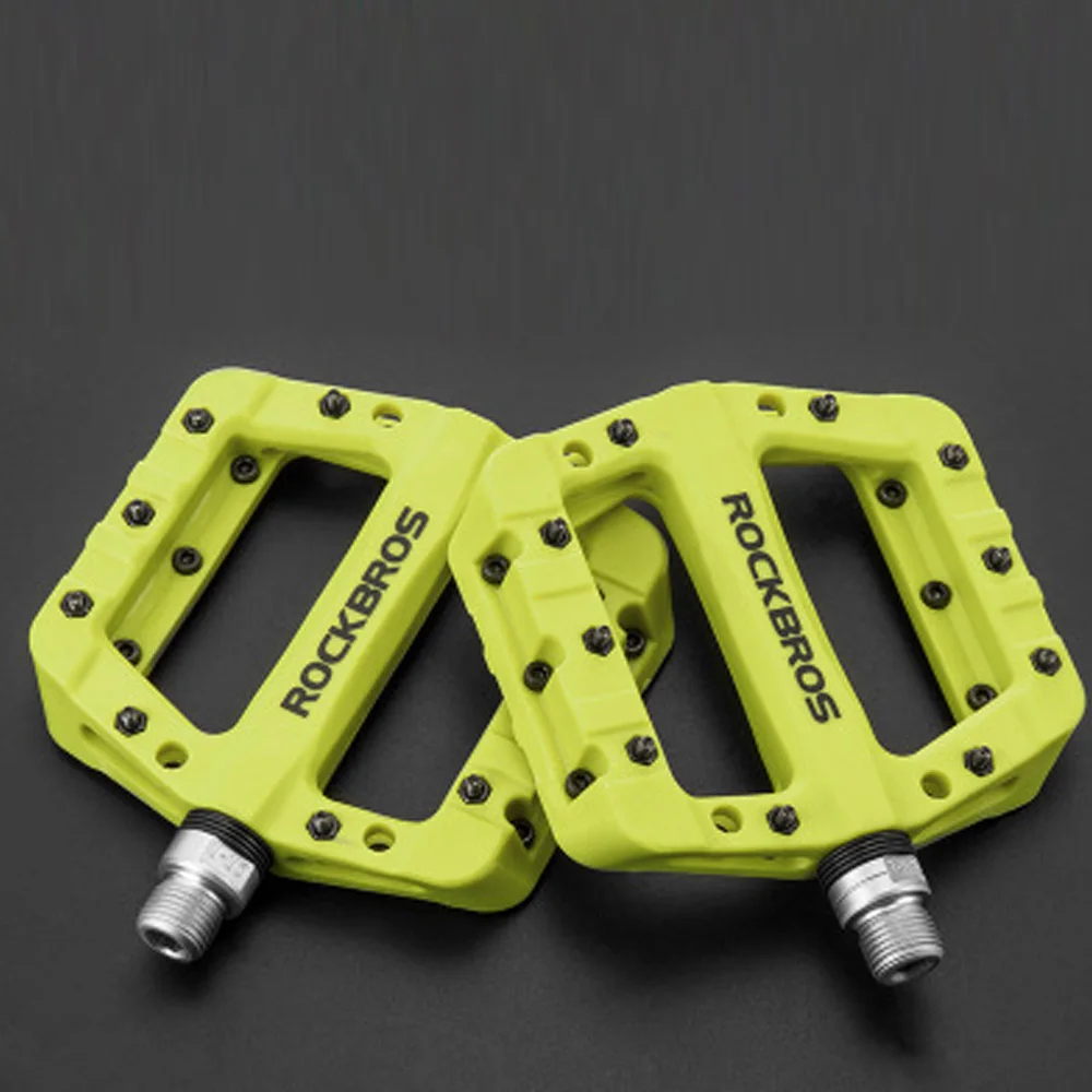 ROCKBROS Mountain Bicycle Bike Pedals Nylon Bearing Pedals 9/16\