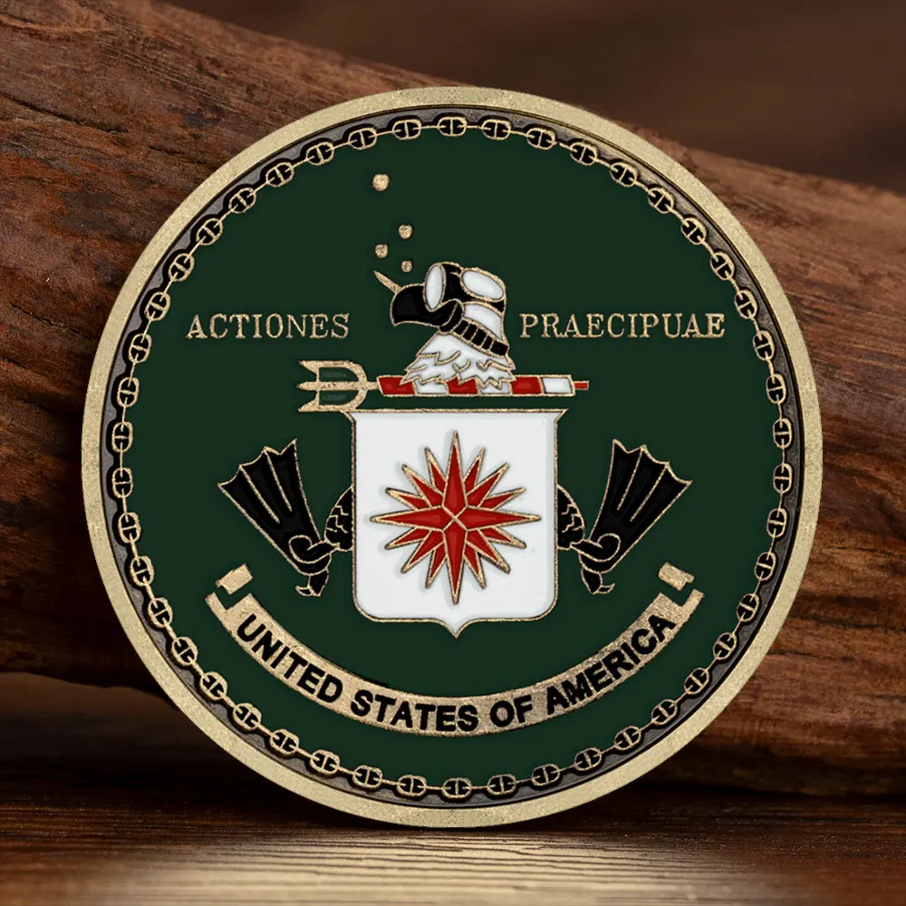 United States CIA Challenge Coin Actiones Praecipuae Special Operations Group Tertia Optio Bronze Plated Commemorative Coins