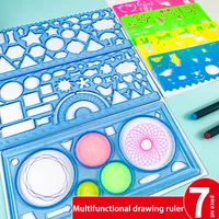 Geometry Spirograph Drawing Stencil Set Painting Template Ruler Art Craft Creative Children Kids Educational Toy Girls Boys Gift