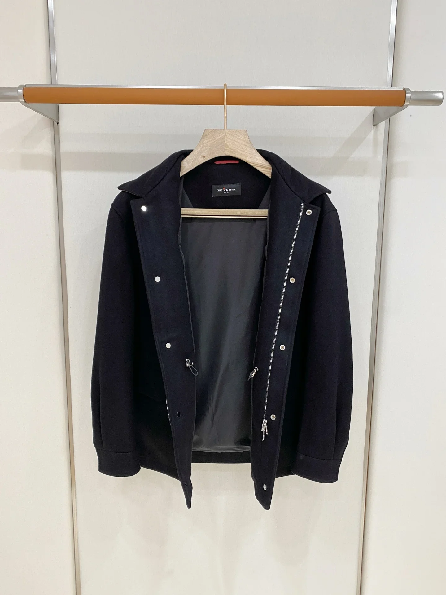 Kiton Italian Acetate Fleece Soft Multi-Pocket Jacket
