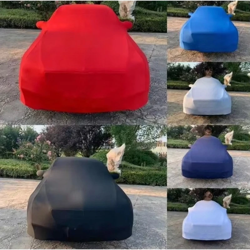 Breathable Stretch Spandex Car Cover Elastic Anti-dust Anti-scratch Indoor Storage Auto Cover