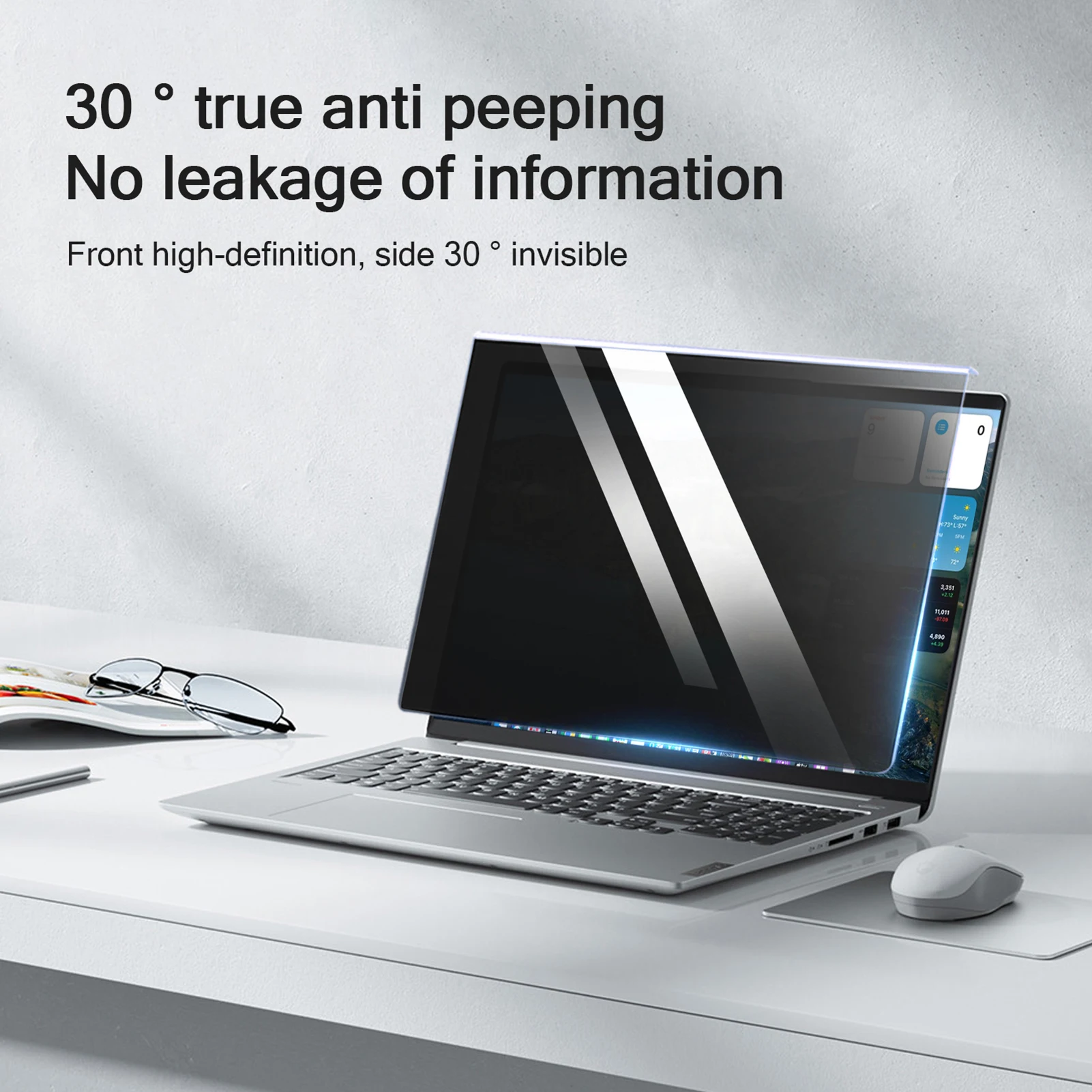Universal Anti-Peeping Screen Protector 12.5-32 Inches Blue Light Blocking Monitor Filter for Computer/Laptop Frame Suspending