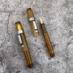 New 1PC EDC PEI And Titanium Alloy Fountain Pen Office Mini Signature Pen Writing Multi-functional Pen Gift