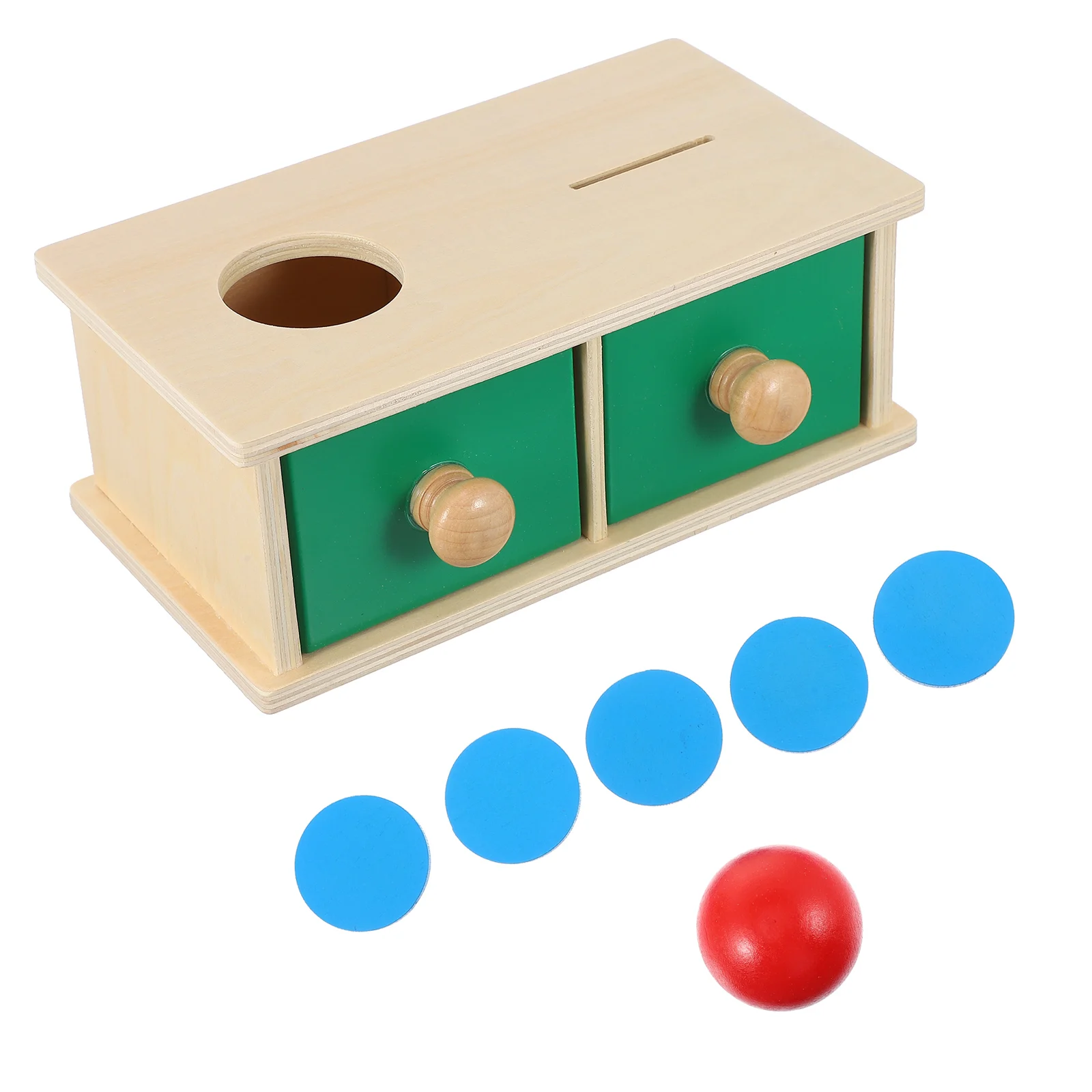 Caixa de moedas de madeira montessori brinquedos para bebês de 1 ano criança habilidades motoras finas brinquedo educativo bordas suaves