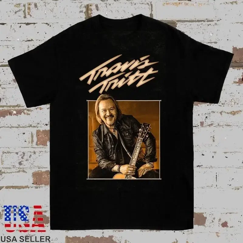Travis Tritt Singer On Tour Black Cotton T Shirt Full Size S 5Xl Et1379