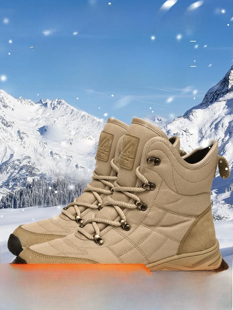 Extreme Cold Resistant Men's Winter High Top Cotton Shoes Waterproof Snow Boots Fashionable Ultra Thick Casual Shoes