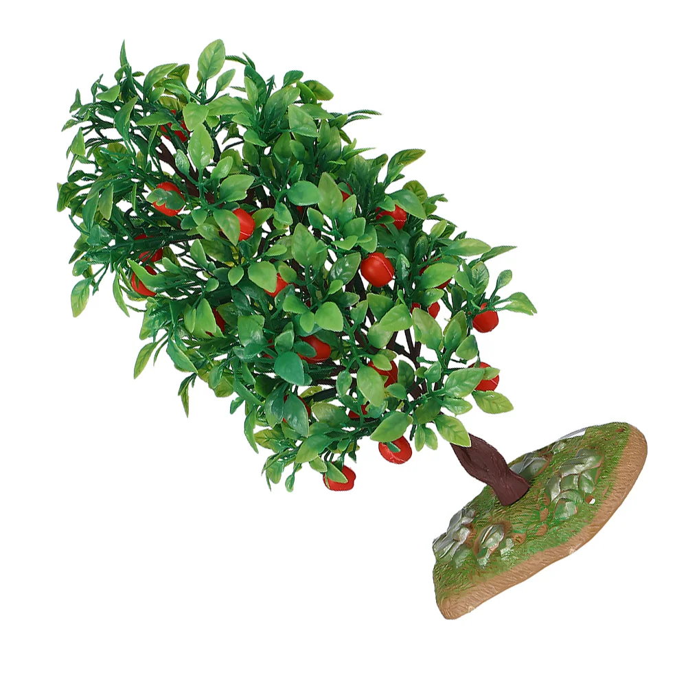 Simulated Apple Tree Model Mini Trees Simulation Fruit Branch Fake Fruits for Decoration Plastic Christmas