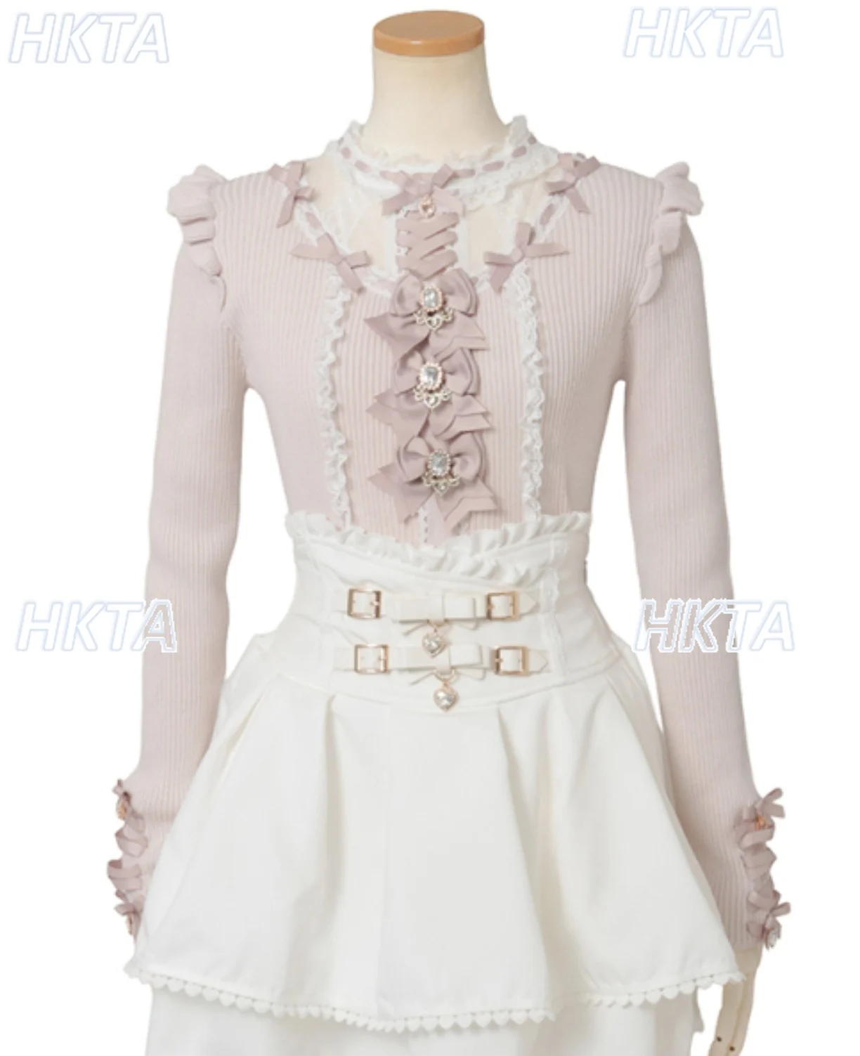 اليابانية لطيف الحلو القوس الأسود ليز سترة البلوز لوليتا الفتيات 2025 الخريف جديد الدانتيل المرقعة التخسيس محبوك البلوزات