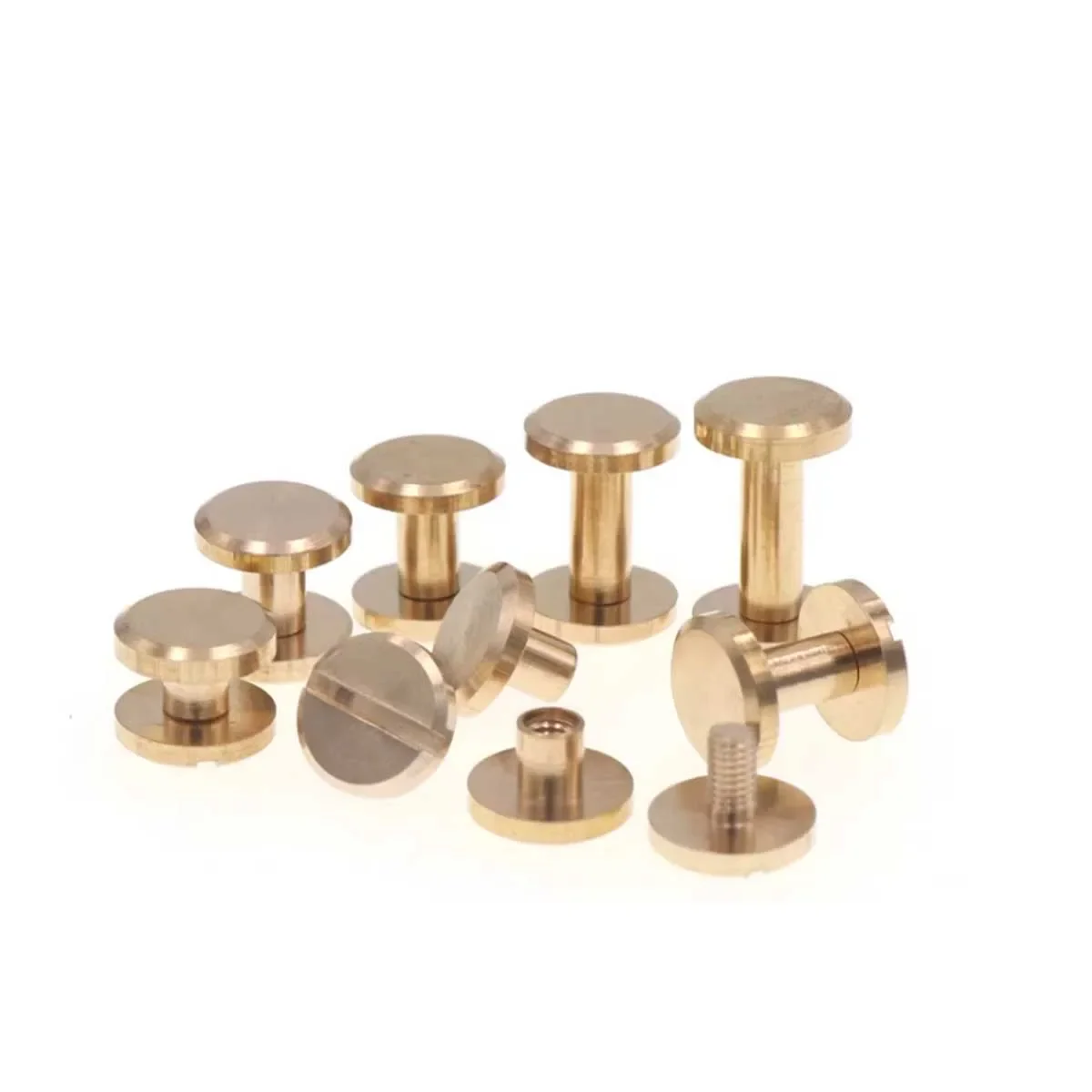 Pure Copper Belt Screw/Double Flat i-Shaped Nail Keychain/Rivet Screw Buckle Belt Luggage Accessories