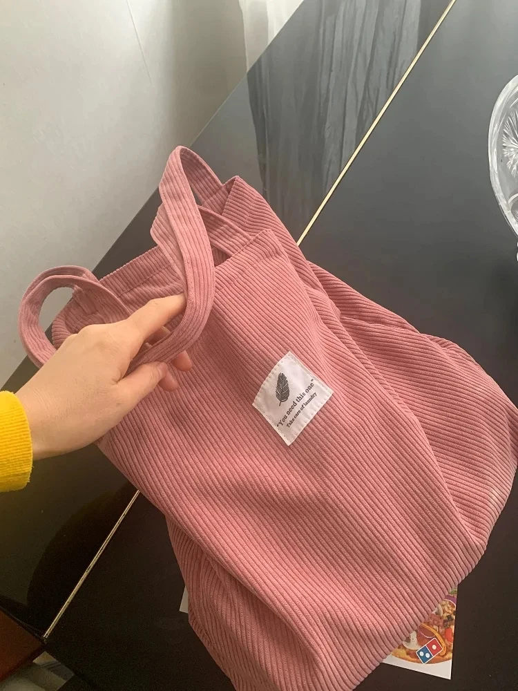 JIOMAY 2025 Damen Cord-Shopper-Tasche Stilvolle Tragetasche - Langlebige Casual Große Einkaufstasche mit Hoher Kapazität Perfekt für den Täglichen Gebrauch – Detail 30