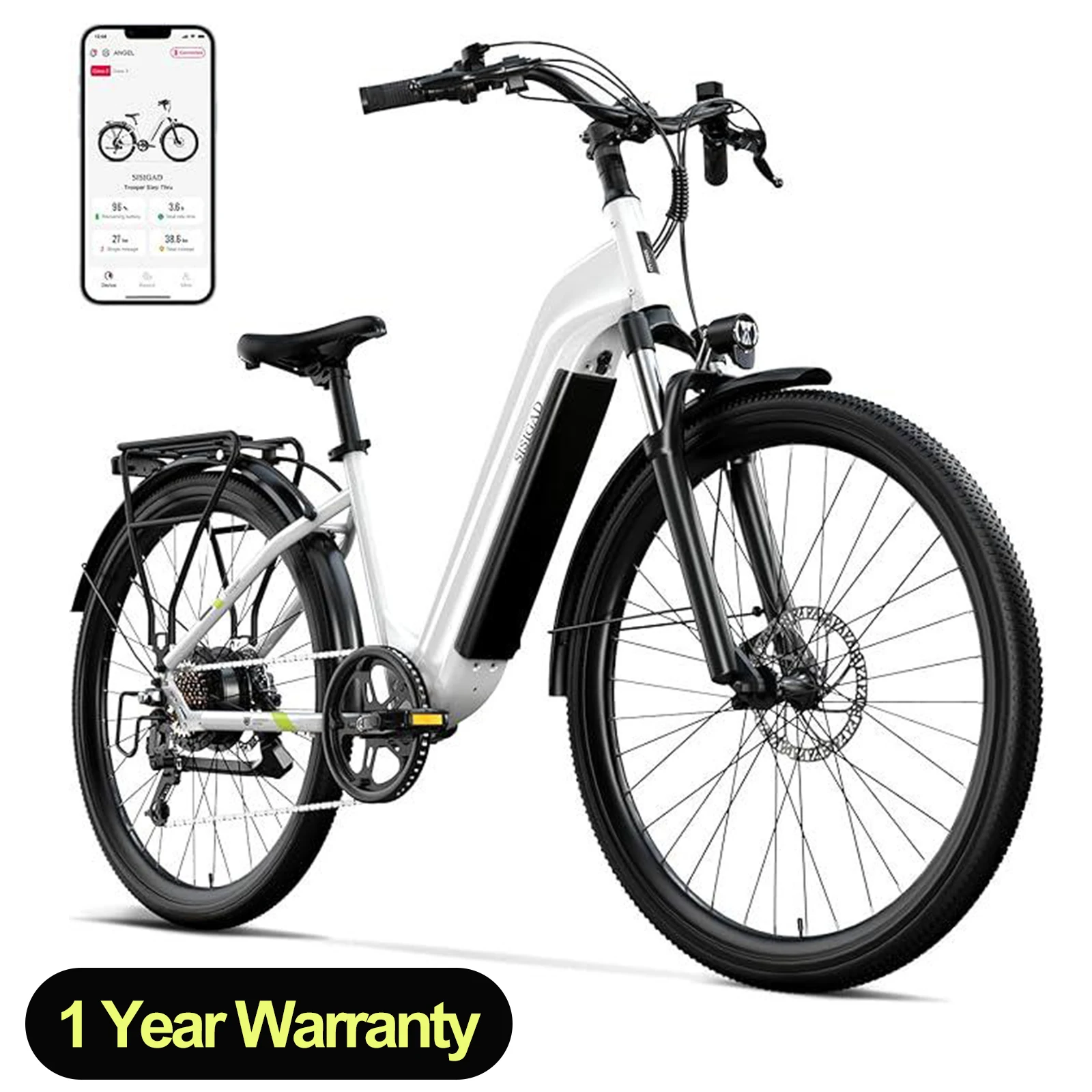 

SISIGAD M728 Electric Bike for Adults - 1000W | 25MPH | 720Wh/48V | 40 Miles Electric Bike - 27.5" Tire All Terrain Dirt Ebike.