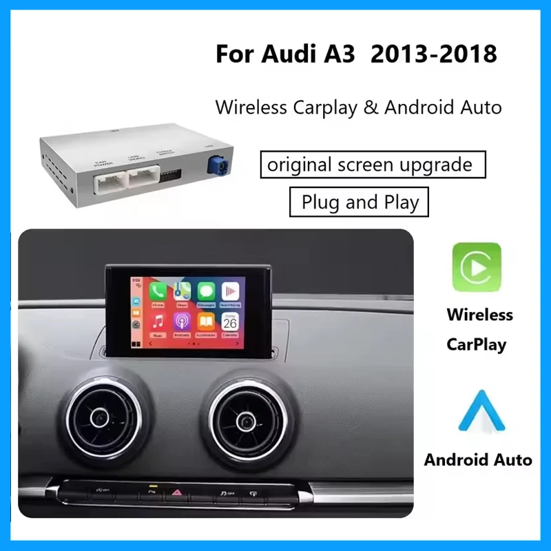 Drahtloser Cplayer Andriod Auto für Audi A3 S3 8V mit MIB 2012-2021Mirror Link AirPlay Bluetooth GPS Navigation