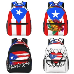 Puerto Rico Flag Backpack Lightweight Puerto Rico Backpack Travel Hiking Daypack Backpack For Men Women