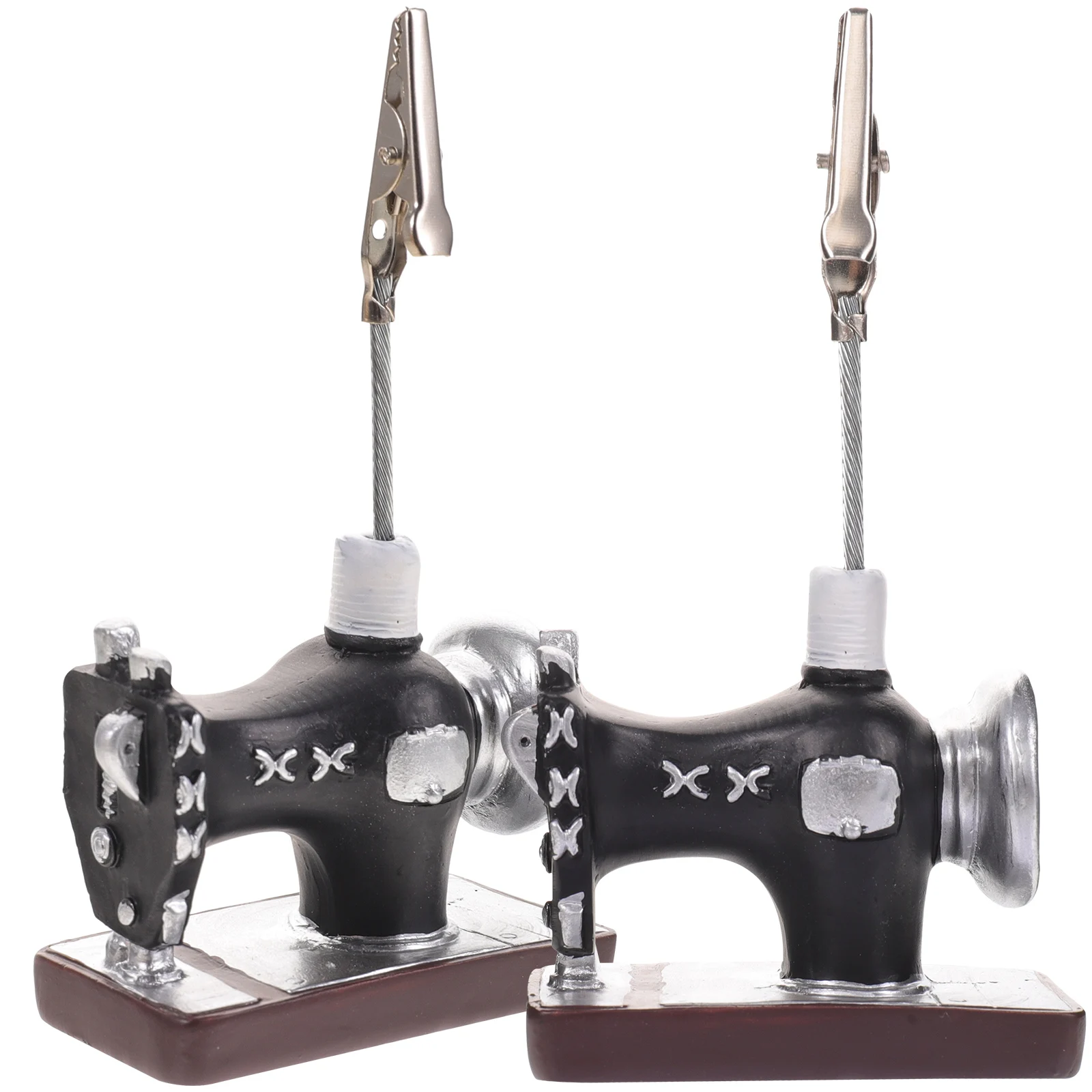 

2pcs Folder Clips Decorative Desk Accessories Photo Holder Place Card Vintage Memo Clamps Note Organizer