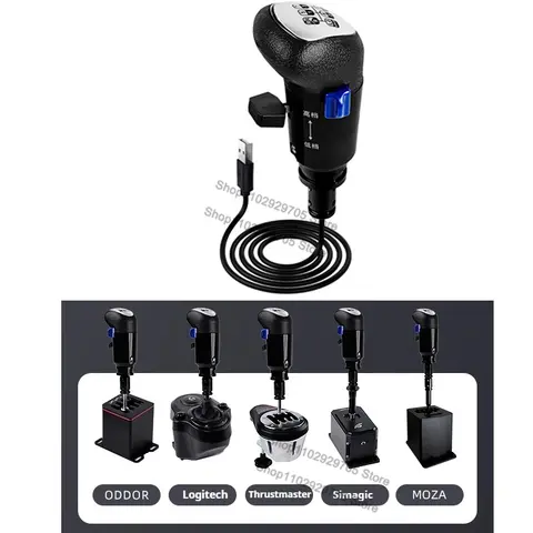 For Logitech G29 G27 G25 G923 Thrustmaster TH8A PC USB High Low Gear Simulator USB Shifter Knob For ATS ETS2 Truck Games