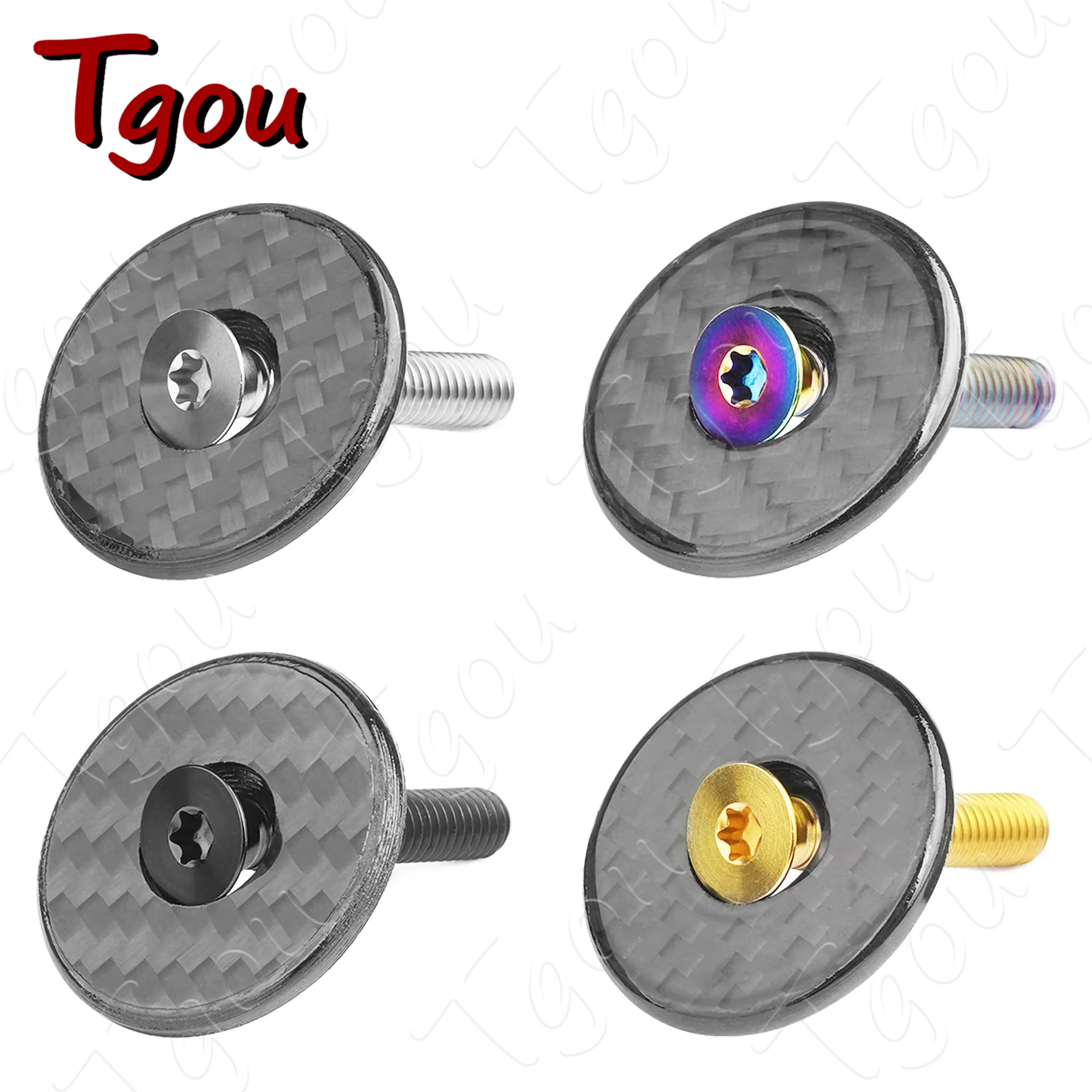 Tgou Headset Stem Top Cap+Titanium Bolt M6X35 1 1/8
