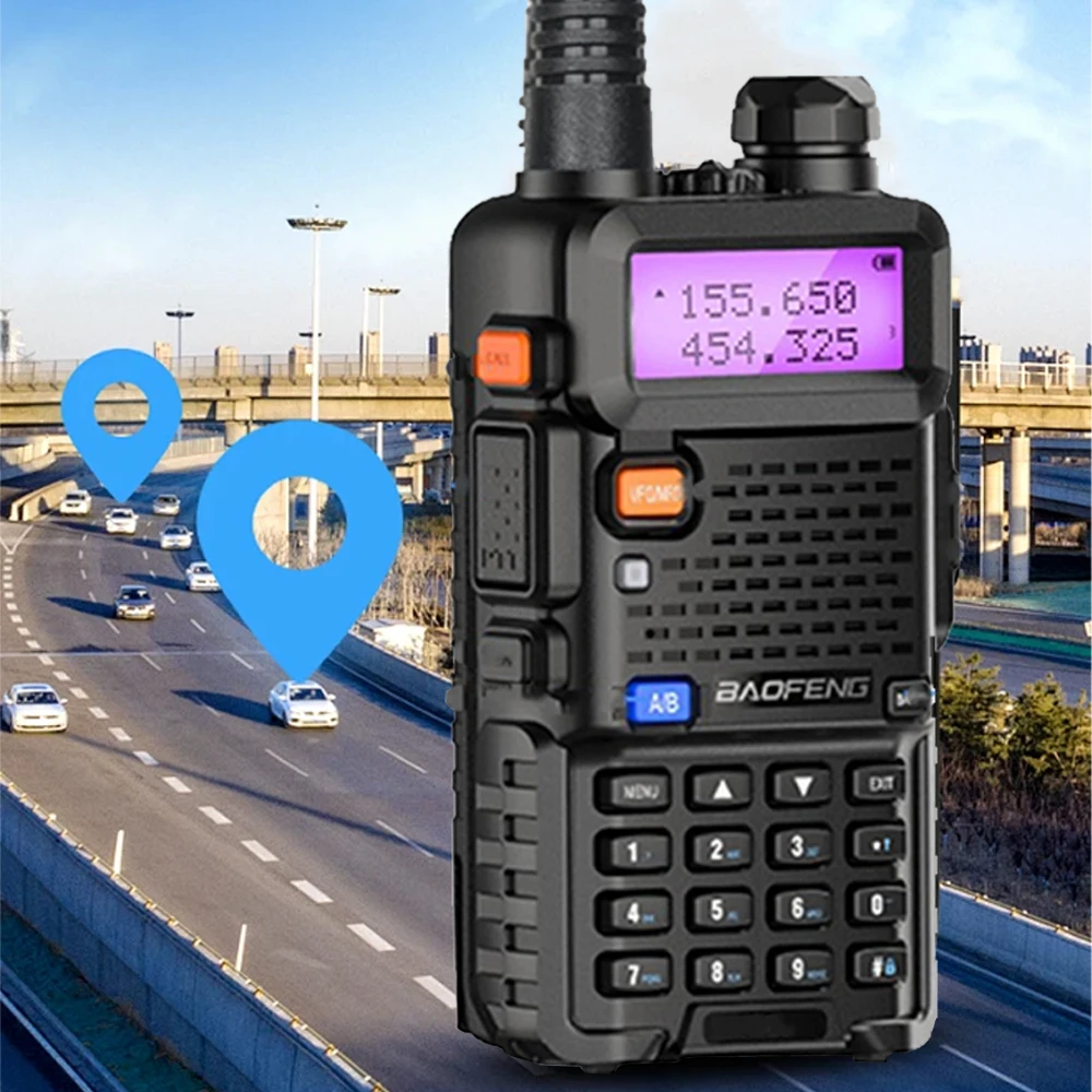 1PC/2PCS Baofeng UV-5R 8W Long Range Ham Amateur With FM Radio Long Range Portable Two Way Radio Baofeng CB Radio Walkie-talkie