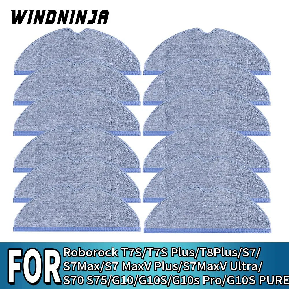 

For Roborock T7S/T7S Plus/T8Plus/S7/S7MaxV Ultra/S70 S75/G10/G10S/G10s Pro/G10S PURE Robot Cleaner Washable Reusable Mop Cloth
