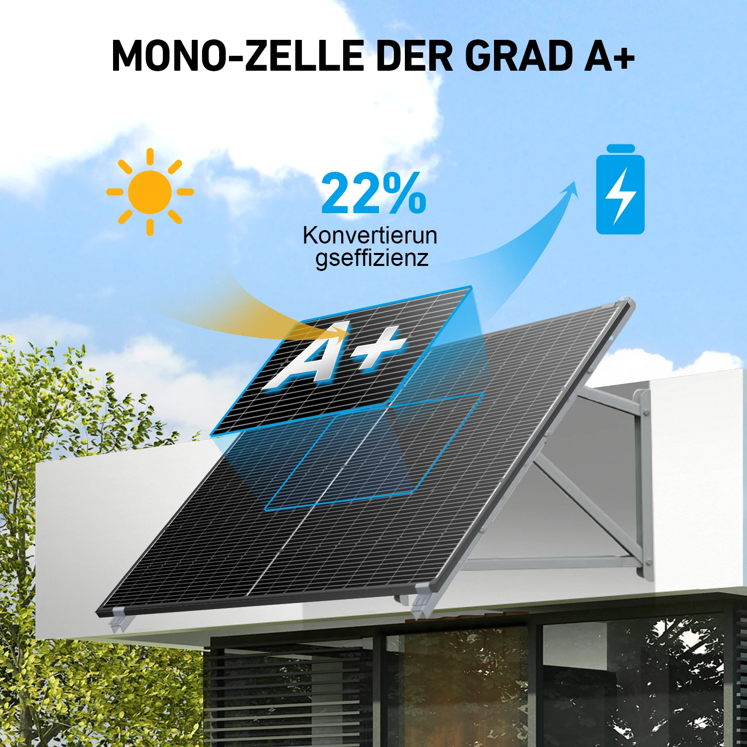 DOKIO 400W Balcony Solar Power Plant | 4x400W Plug & Play Photovoltaic System | US Local Shipping