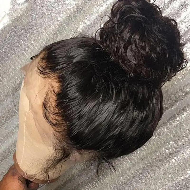 Peluca rizada de encaje frontal para mujeres negras, pelo de bebé suave, 26 pulgadas, 180de densidad, resistente al calor, predesplumada, sin pegamento