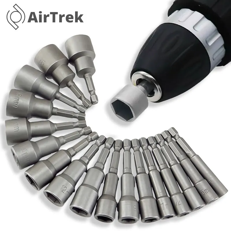 

5.5-19mm impact Socket Magnetic Nut Screwdriver 1/4 hex key set Drill Bit Adapter for Power Drills Impact Drivers Socket kit