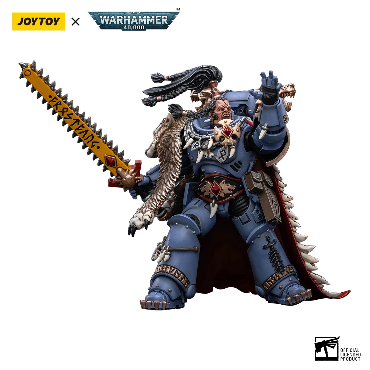 JOYTOY Warhammer 40,000 1/18 Action Figure Space Wolves Ragnar Blackmane Anime Military Model