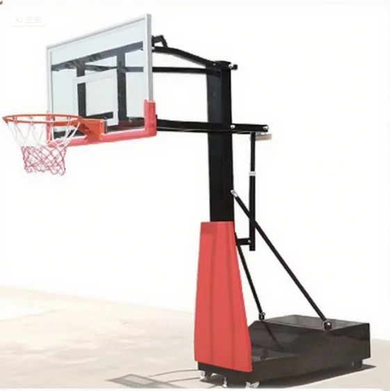 

Portable Basketball Hoop Stand Height Adjustable Outdoor Court Equipment